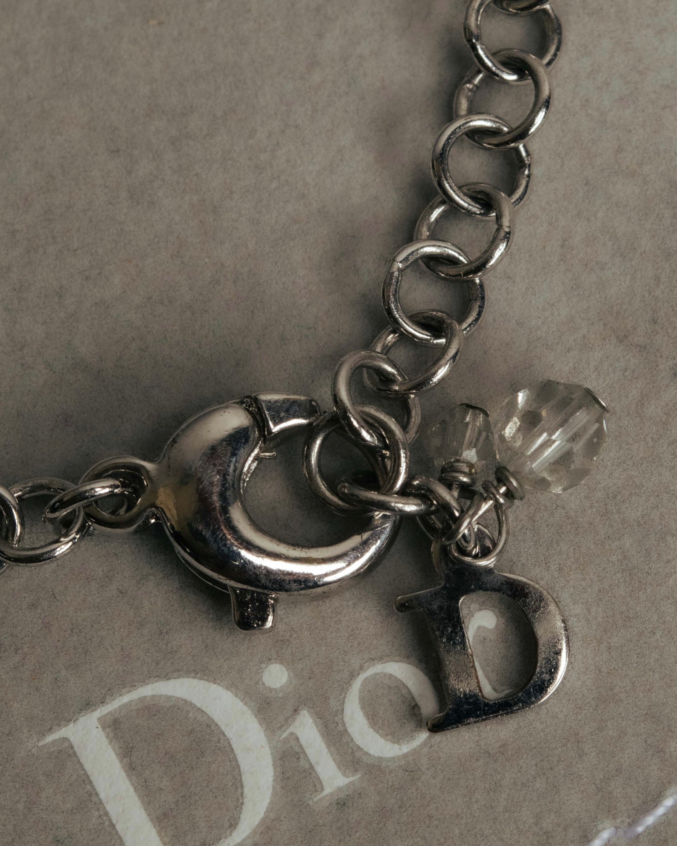 "Christian Dior" 00's Floral charm bracelet