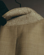 -SPECIAL- "HERMÈS" 90's-00's Wool silk tailored asymmetrical setup suit