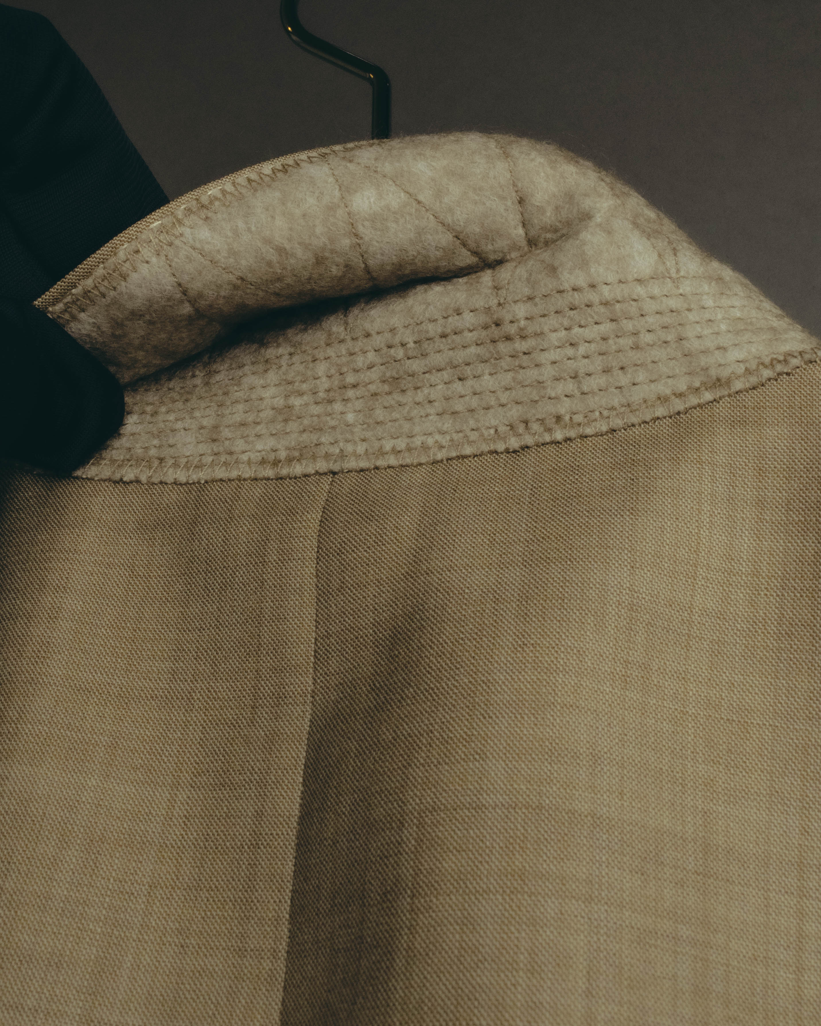 -SPECIAL- "HERMÈS" 90's-00's Wool silk tailored asymmetrical setup suit