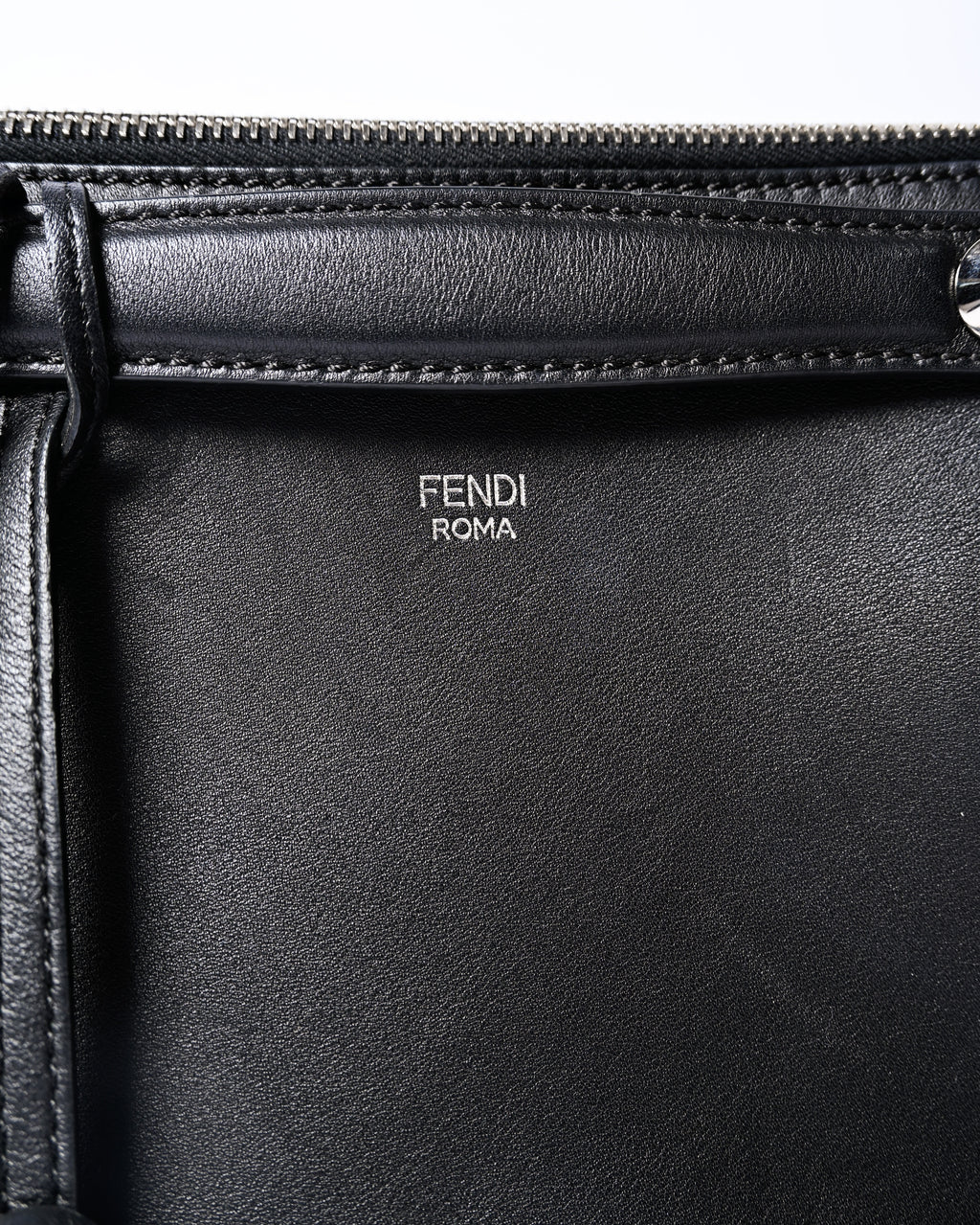 FENDI/ “By The Way Medium” Flower Detailed 2 Way Hand Bag Black