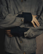 -SPECIAL- “LOEWE” 80’s-early 90’s Taupe suede leather blouson jacket