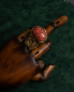 "YVES SAINT LAURENT" Treasure box style turquoise artillery ring