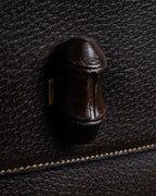 -SPECIAL- "GUCCI"  1980-1986's Inherited model grained leather bamboo bag