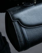 "BURBERRYS" Cylinder shaped leather one handle bag