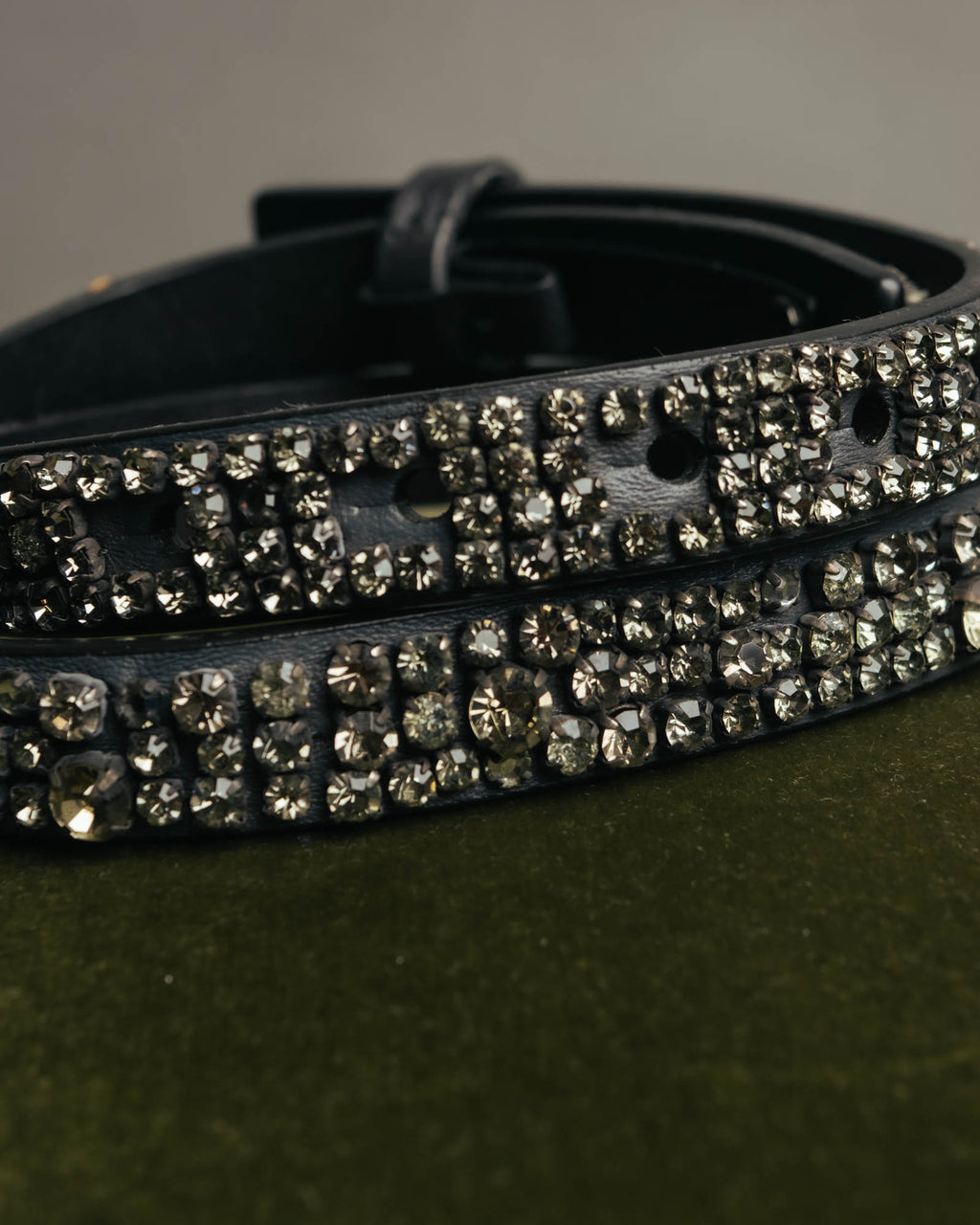 “CÉLINE” 2010 Crystal embellished leather belt