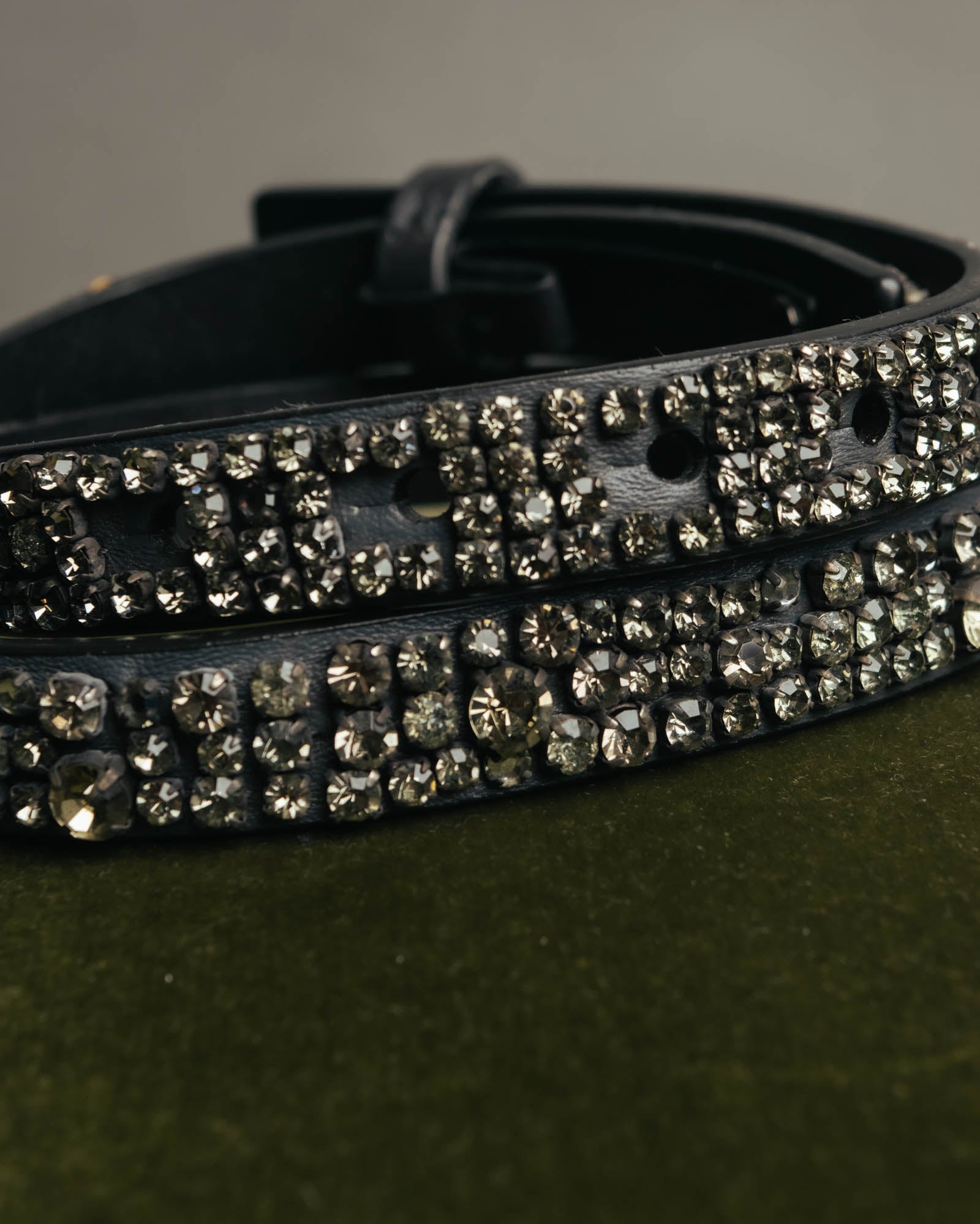 “CÉLINE” 2010 Crystal embellished leather belt