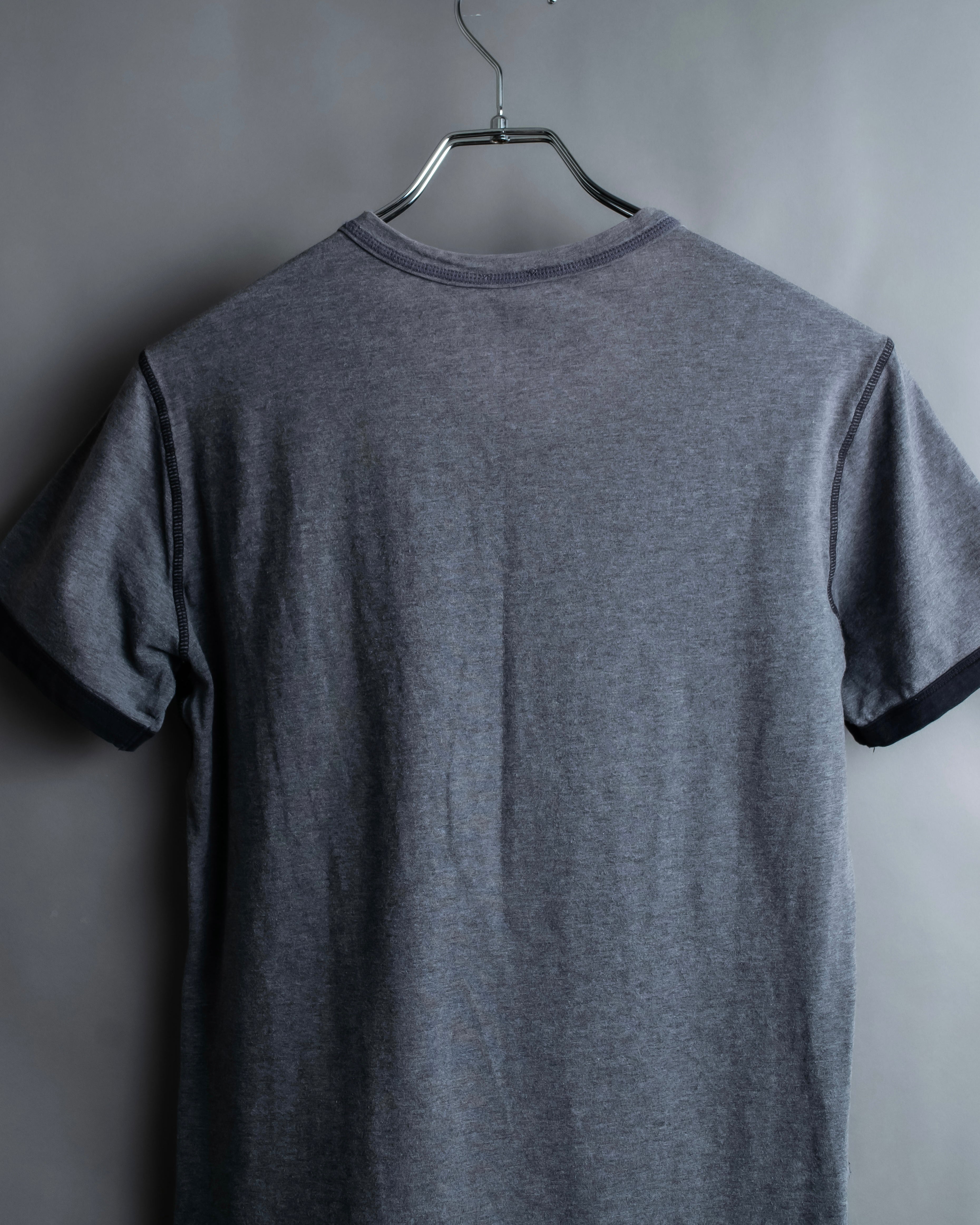 "DOLCE & GABBANA" Black and grey bicolor short sleeve T-shirt