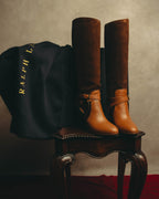 -SPECIAL- “Ralph Lauren” 2010’s-20’s Sareena washed vachetta long boots