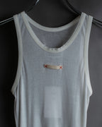 "MAISON MARGIELA" Stitch design net sheer tank top