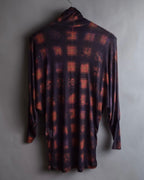 "John Galliano" Layered oriental check pattern pullover