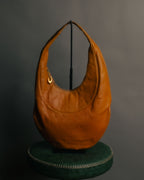 “BVLGARI” 90’s-00’s crescent leather hobo bag