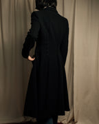 -SPECIAL- "JEAN PAUL GAULTIER"
 90's-00's Waist shape A-line silhouette black color super long coat