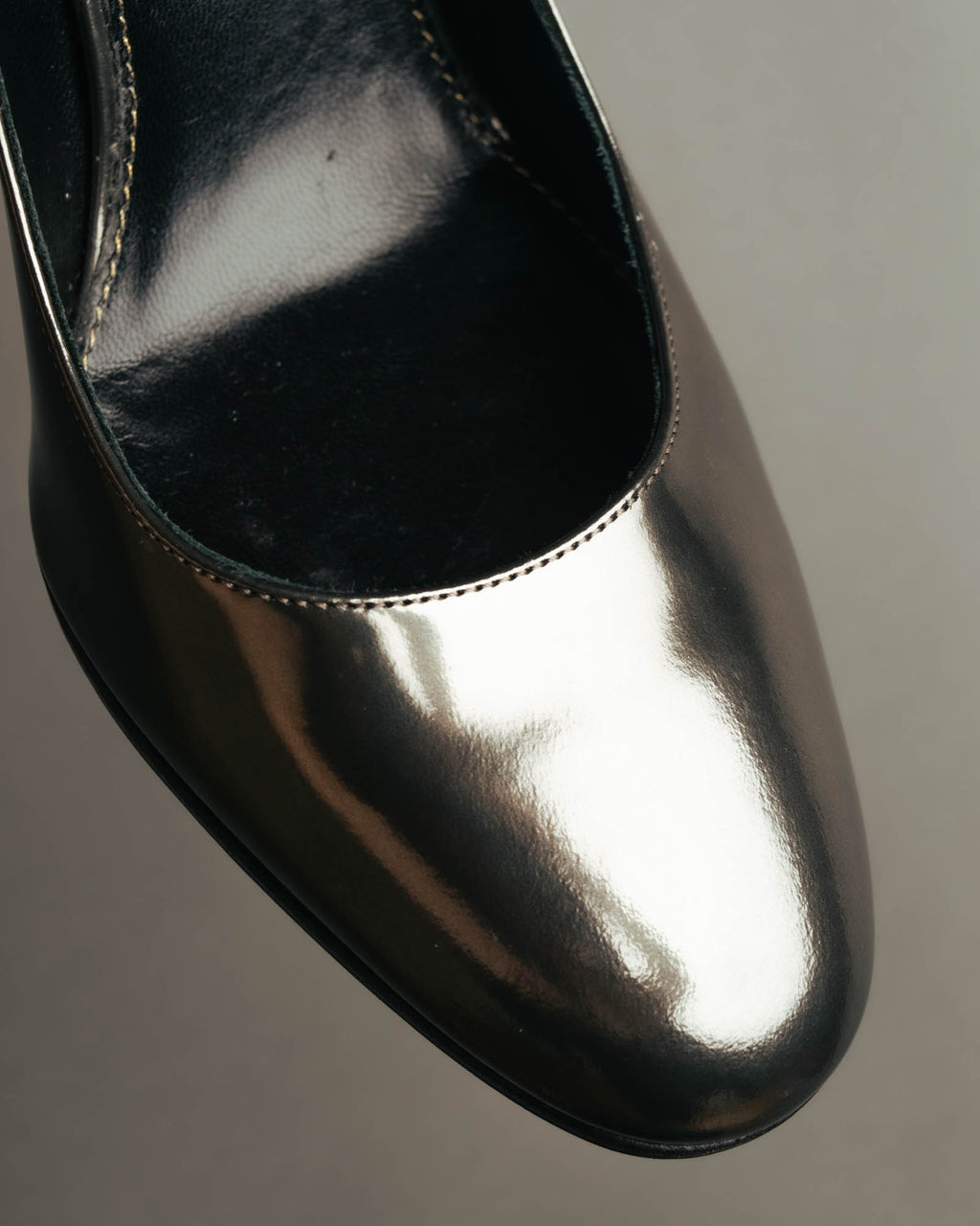 "Sergio Rossi" 00's-10's Glossy black leather high heel pumps