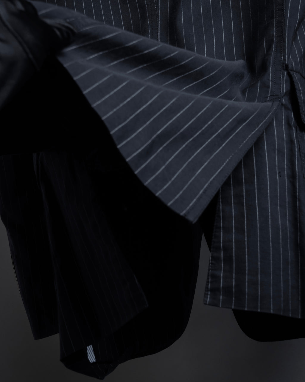 "Dolce & Gabbana" Collar switching design pinstripe pattern tailored jacket