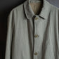 "Vintage ribbed stripe stand collar jacket"