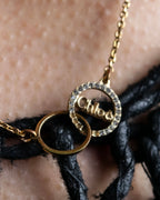 “Chloé” jewelry attached double ring necklace
