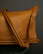 "MAISON MARGIELA" 12SS over flap design leather shoulder bag