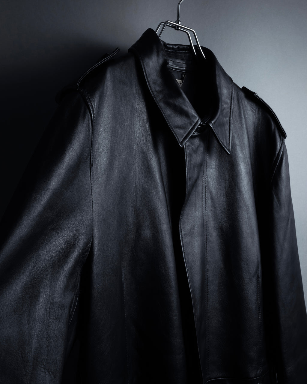 "DURBAN" Double zipper sheepskin leather coat