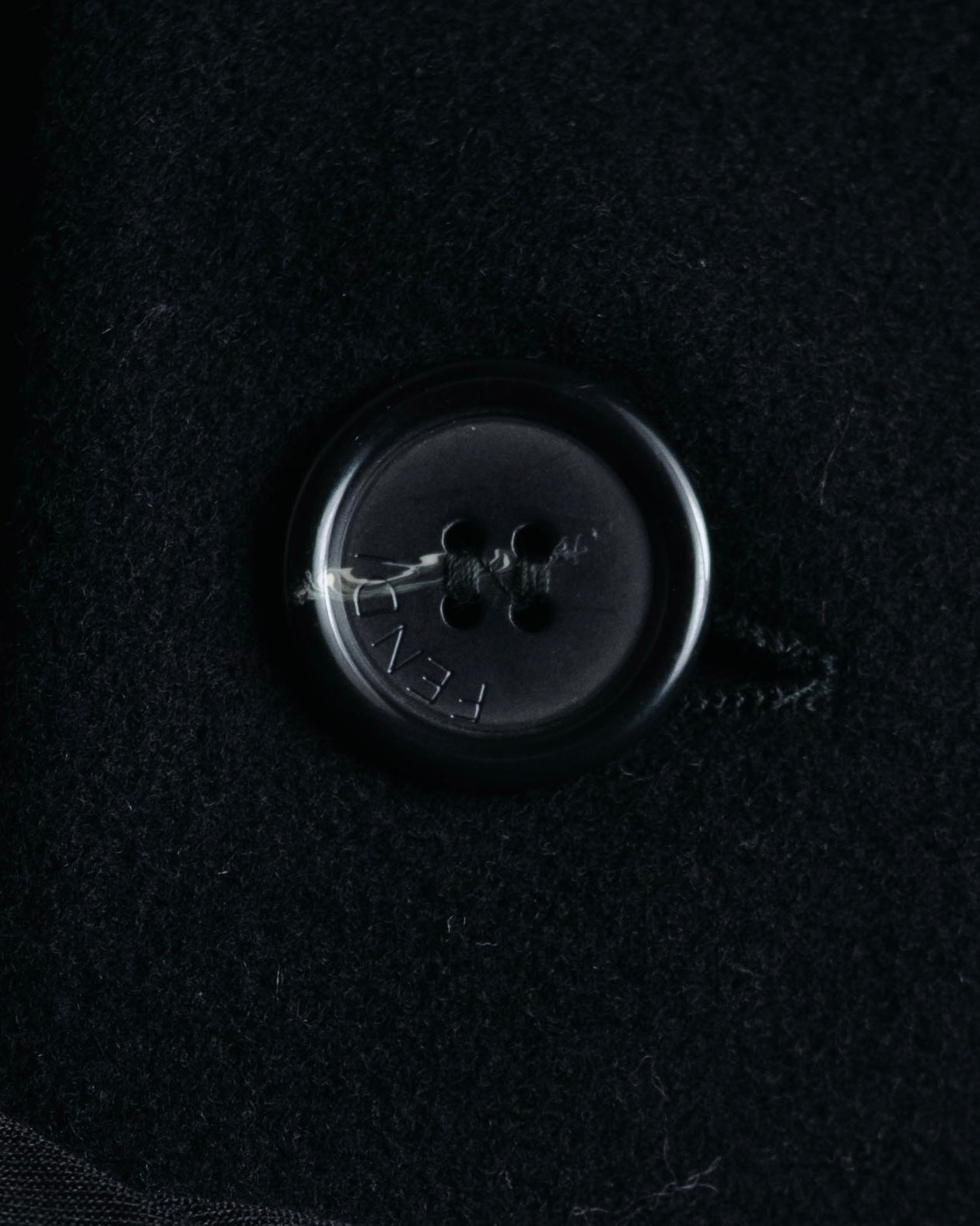 "FENDI" 00’s virgin wool chesterfield coat