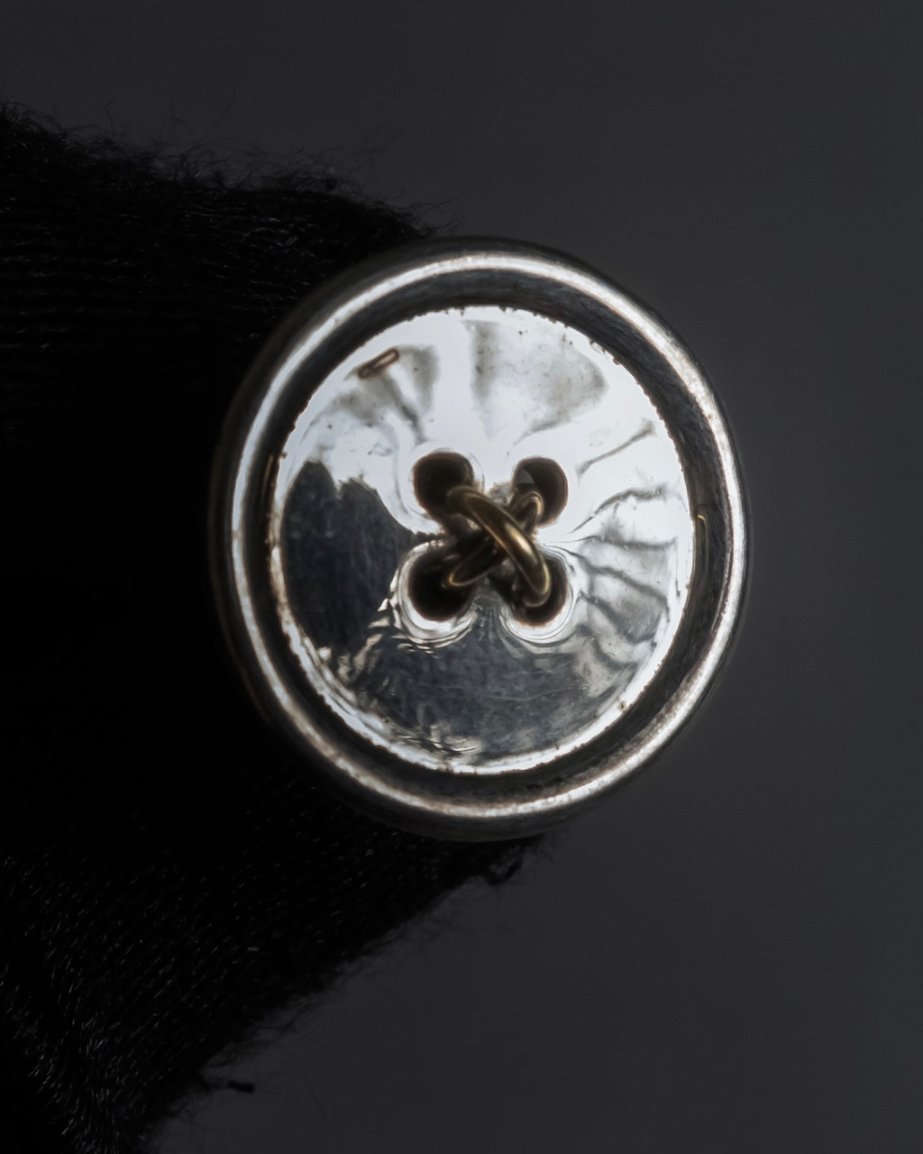 "Tiffany&Co" Button motif design silver cufflinks