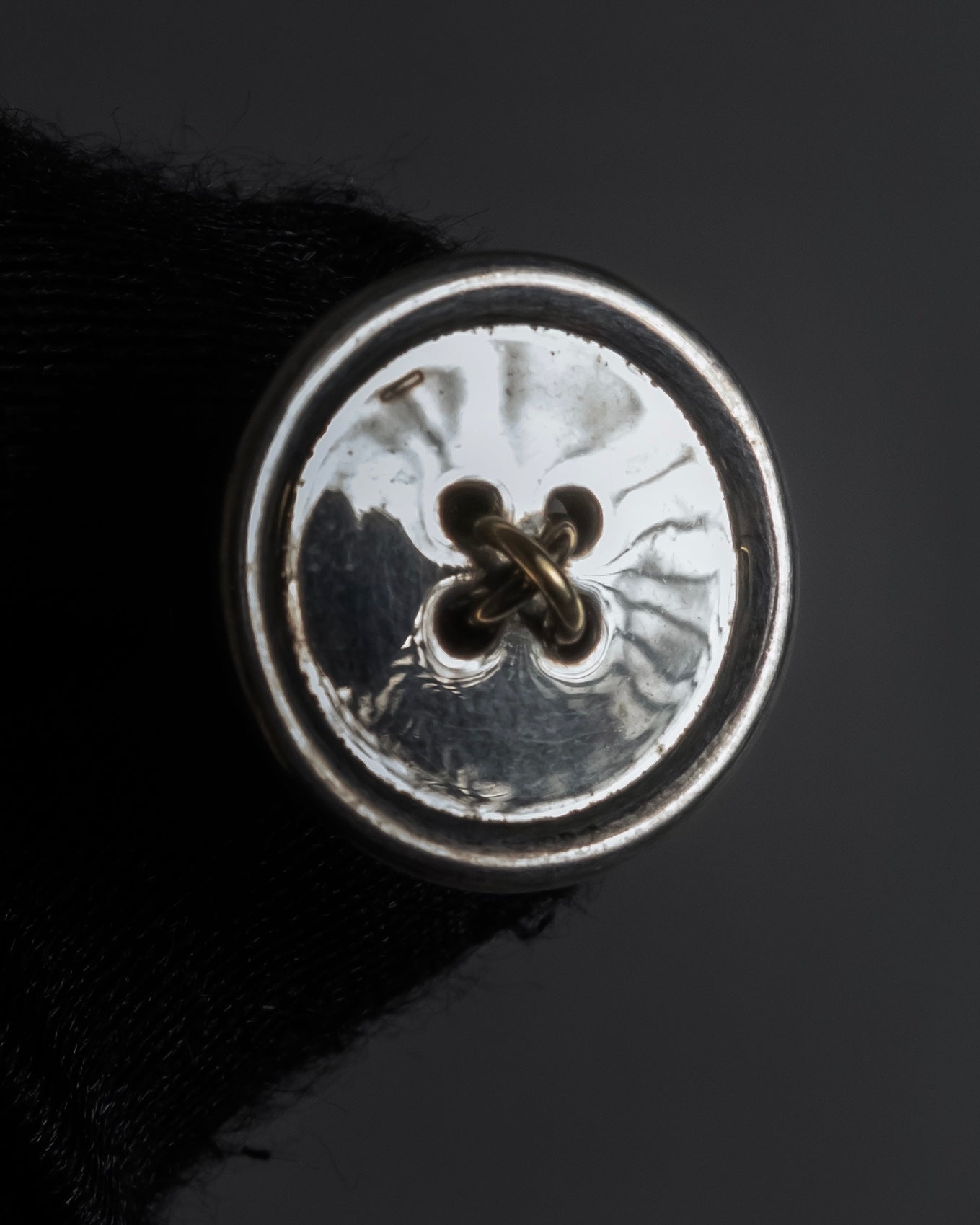 "Tiffany&Co" Button motif design silver cufflinks