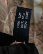 "Christian Dior" Geometric＆arabesque motif silk scarf