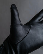 "Pierre Cardin" Belt buckle design quilted leather gloves