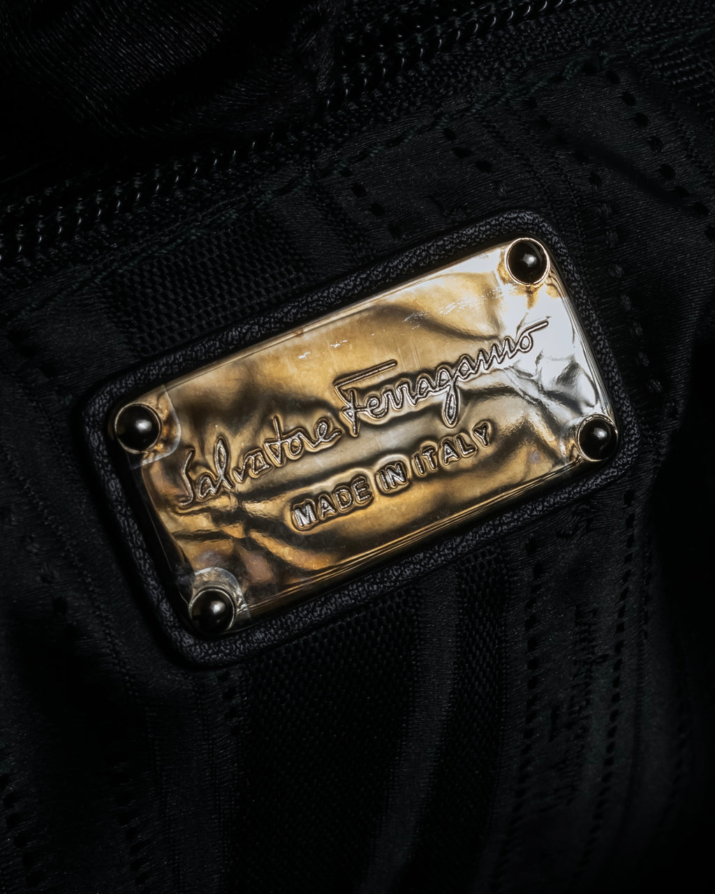 "Salvatore Ferragamo" Gancini motif gathered design leather bag