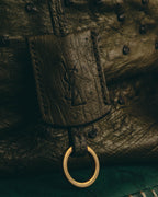 -SPECIAL- “YVES SAINT LAURENT” 00’s-10’s Ostrich leather top handle satchel