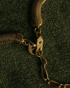 "Yves Saint Laurent" 80's-00's Gold tone textured pendant necklace