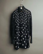 “GIANNI VERSACE” 80’s-90’s Couture polka dot lace shirt