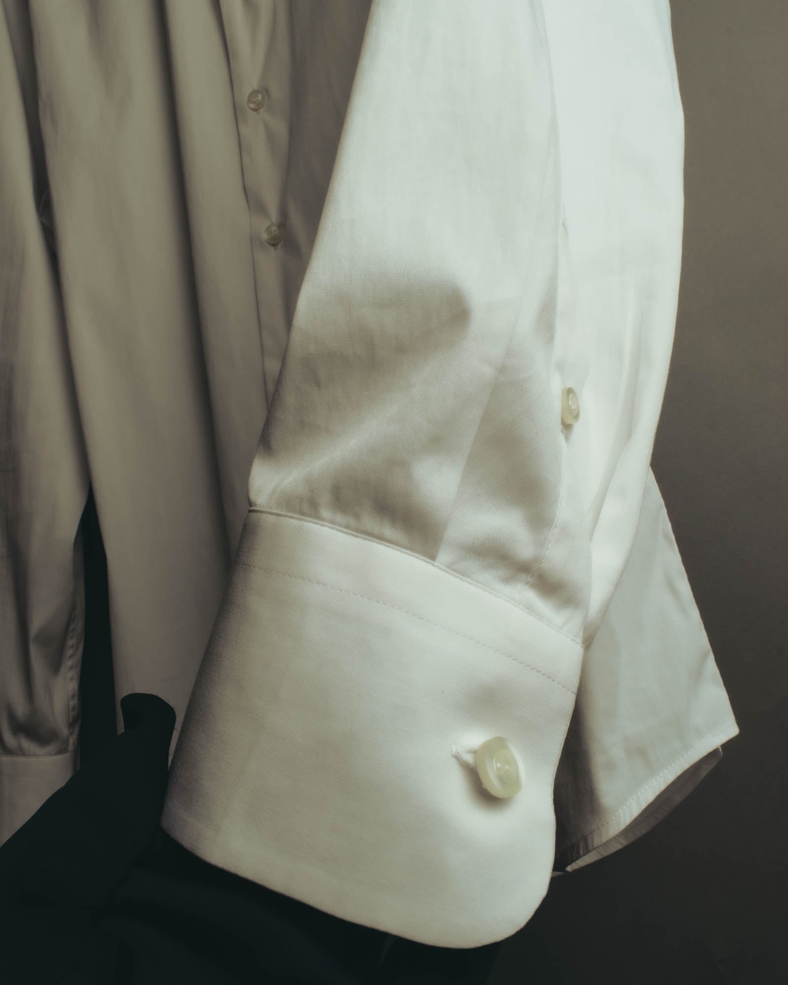 -SPECIAL- "PRADA" 10's-20's Stretch cotton silk-touch dress shirt