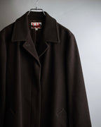 "VAL by VALENTINO" Military detailing hidden placket melton coat