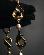 “Yves Saint Laurent” 80’s-90’s Baroque pearl heart motif necklace