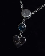 "GUCCI" Heart motif silver necklace