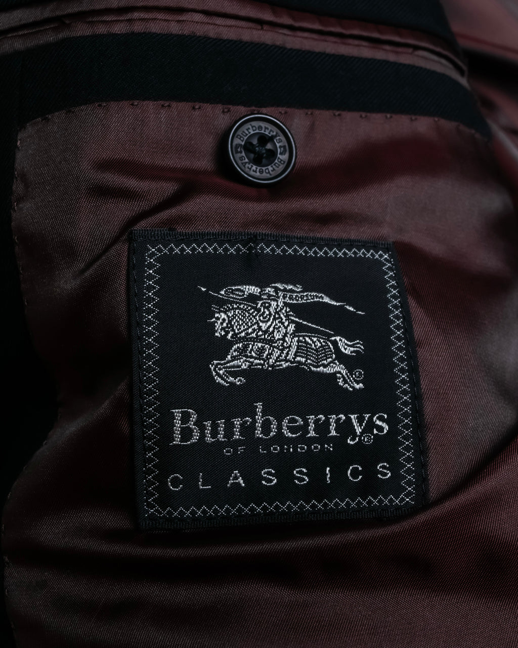 "Burberrys" Peaked lapel designed single 3B tailored jacket setup