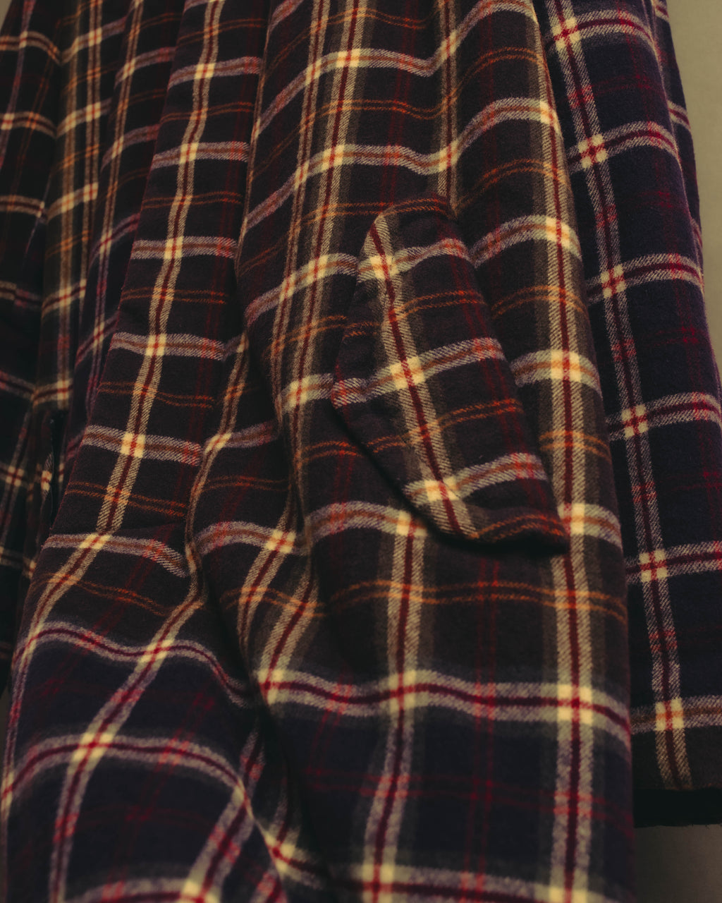 “sacai” 2010's Tartan wool cashmere padded hybrid coat