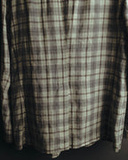 -SPECIAL- "Hermès" 10's Textured linen blend check blazer