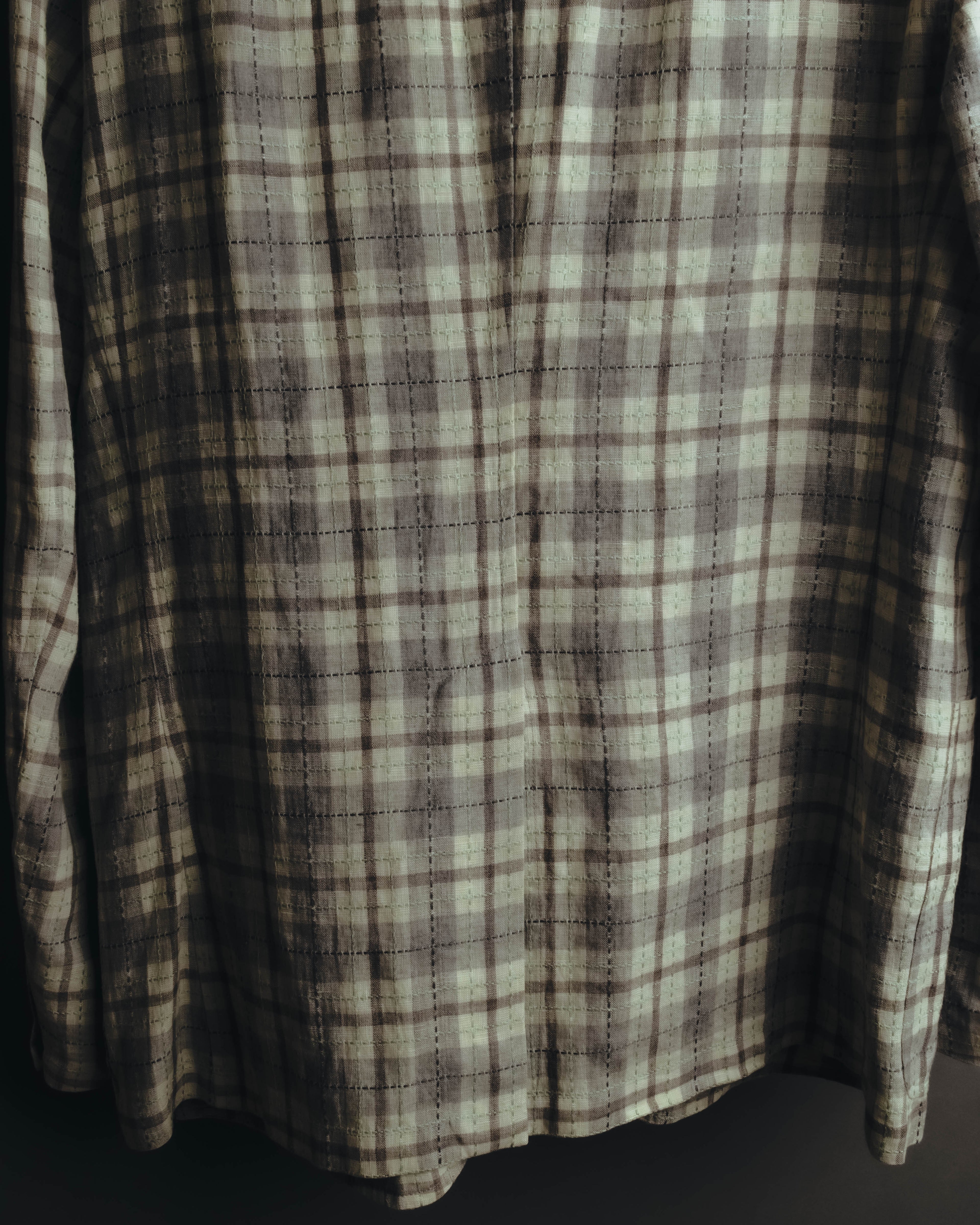-SPECIAL- "Hermès" 10's Textured linen blend check blazer