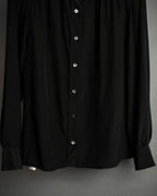 "CELINE" Triomphe embroidered design silk shirt