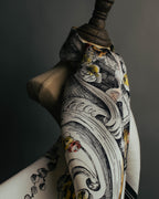 "Christian Dior" Vintage baroque print square scarf
