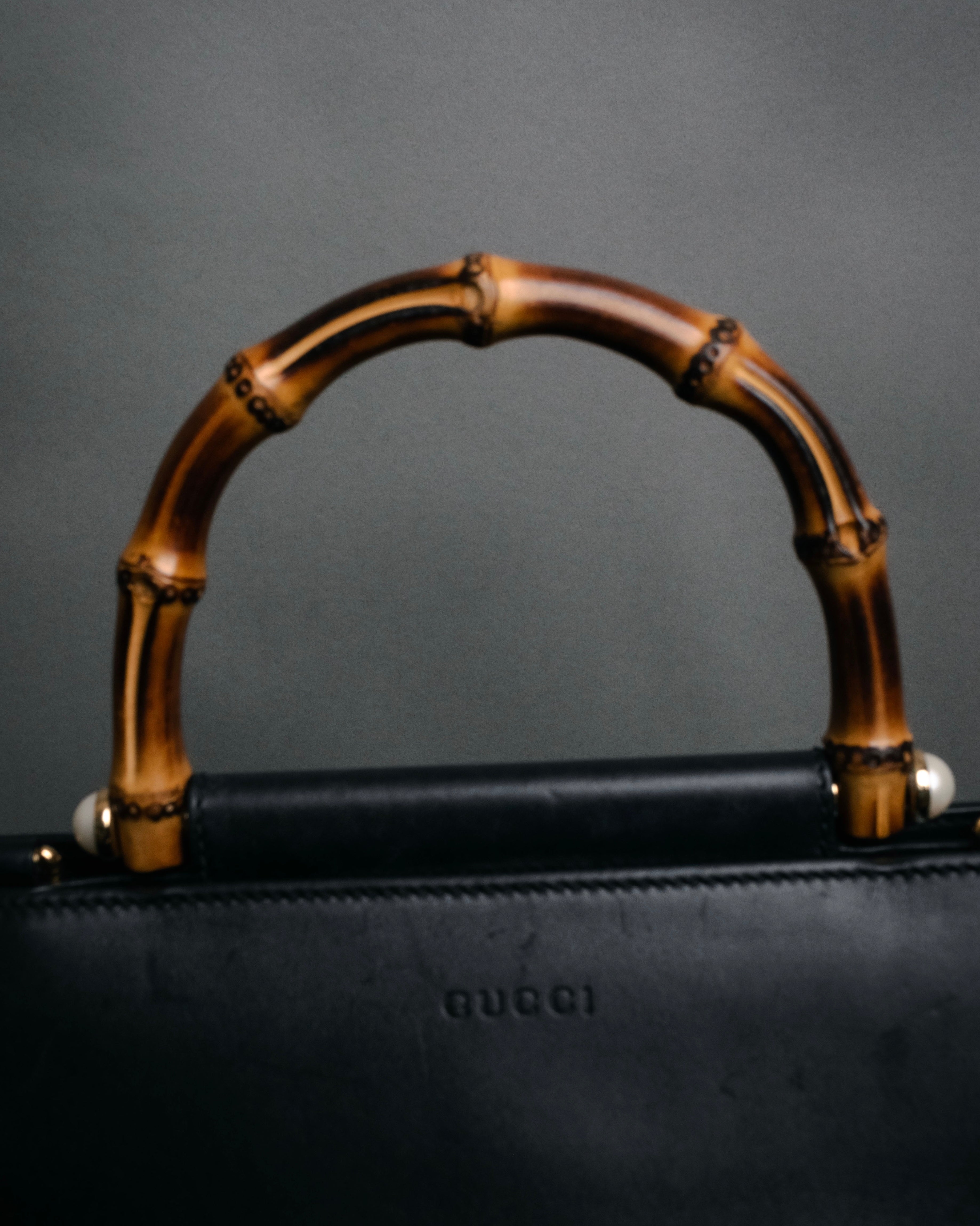 GUCCI (グッチ) - ニムフェア バンブー ハンドバッグ - ブラック