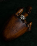 "JEAN PAUL GAULTIER" Logo engraved oval motif silver 925 rope ring