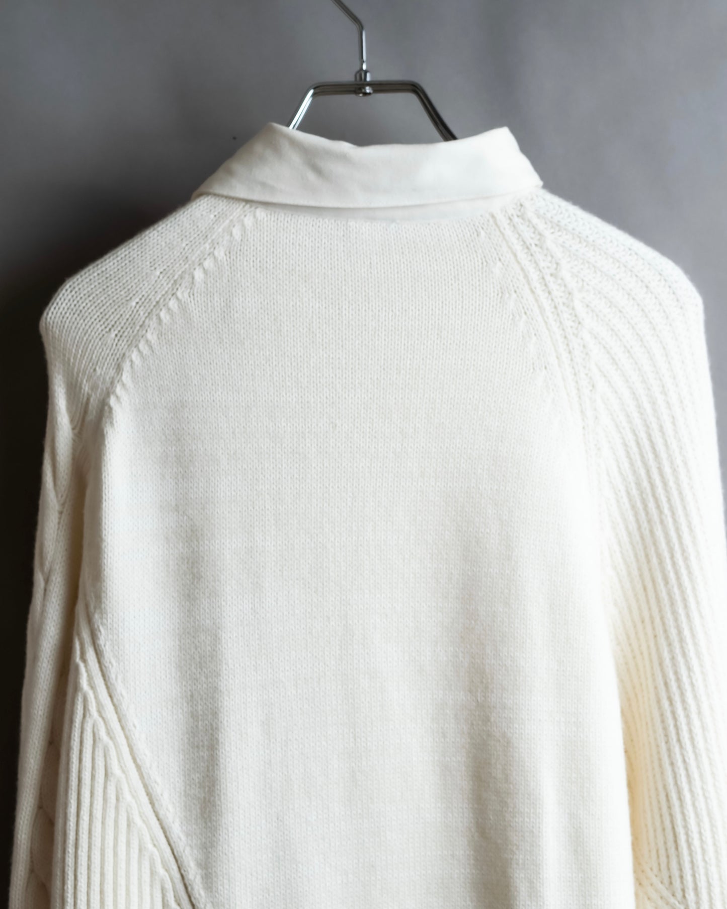 "ALEXANDER WANG" Asymmetrical tilden design knit switching sweater