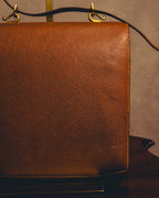 -SPECIAL- "Hermès" 80's Structured leather shoulder bag