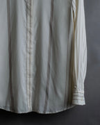 "Loro Piana" Multi-stripe pattern natural color shirt