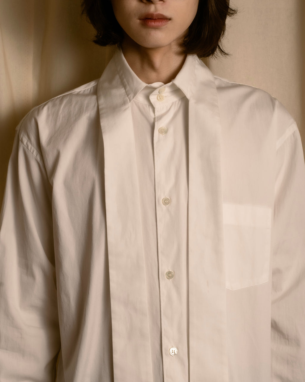 "COMME des GARCONS SHIRT" 01AW French cotton bowtie shirt