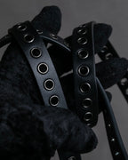 "Christian Dior" Countless eyelet design leather belt