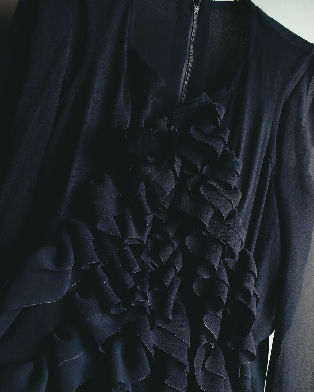 "COMME des GARÇONS" 90's Sculptural ruffle maxi dress
