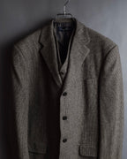 "BROOKS BROTHERS" Melange tweed three-piece suit